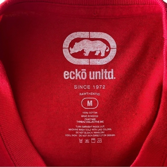 NWT ECKO UNLTD. Rhino Logo Red Skate Tee Shirt Men M Medium - Picture 5 of 6